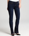 A wardrobe essential, these Isaac Mizrahi Jeans feature a flattering straight-leg silhouette finished with subtle whiskering and slight fading for a slimming effect.