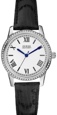 GUESS Black Patent Leather Ladies Watch U10651L1