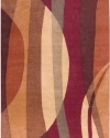 Area Rug 2x3 Rectangle Contemporary Wine Color - Surya Naya Rug from RugPal