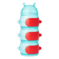 Boon Caterpillar Snack Stack Container, Teal/Red, 20 Ounce