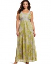 Jessica Simpson Women's Plus-size V-Neck Maxi Dress