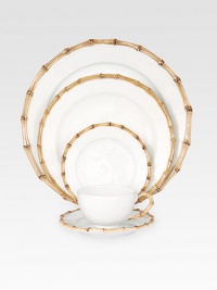 An elegant and incredibly versatile serving platter doubles as a decorative charger in ceramic stoneware with handpainted detail. From the Classic Bamboo Collection14 diam.Ceramic stonewareDishwasher safeImported 