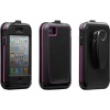 Case-Mate CM019481 Phantom Case with Belt Clip for Apple iPhone 4, iPhone 4S - 1 Pack - Retail Packaging - Black/Raspberry