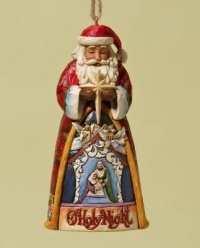 Enesco Jim Shore Heartwood Creek Santa O Holy Night Hanging Ornament