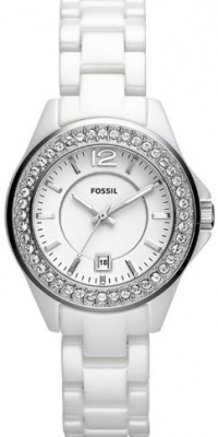 Fossil Riley Mini Ceramic Watch - White