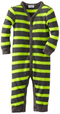 Splendid Littles Baby-boys Infant Thermal Playsuit, Carbon/Neon, 3-6 Months