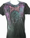 Tapout Womens Tribal Junior T-Shirt Tee Black (X-Large)