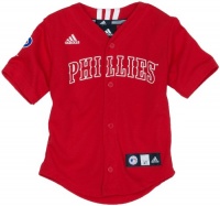 MLB Infant/Toddler Boys' Philadelphia Phillies Screen Print Baseball Jersey, Red, Large