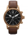 Lend a luxurious feel to your casual look with this leather timepiece from Burberry.