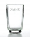 A festive addition to meals enjoyed al fresco, Dragonfly glassware stars one bug you won't mind in your drink. Each highball glass features a raised dragonfly, a symbol of water and the rebirth of spring. Made of thick, sturdy glass for everyday enjoyment.