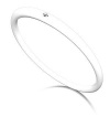 Diamond Stackable Bangle Bracelet in White Silicone