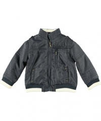 GUESS Kids Boys Bomber Jacket (12 - 24m), NAVY (24M)