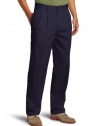 IZOD Men's Big-Tall American Chino Double Pleat, Navy, 44x32