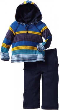 Splendid Littles Baby-Boys Newborn Camden Stripe Henley Set, Drummer Boy, 3-6 Months