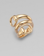 A gorgeous 3-row design with two horsebits in warm 18k pink gold. 18k pink goldWidth, about ½Made in Italy