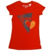 Guess Cutout Heart T-Shirt (Sizes 7 - 16) - orange, 16