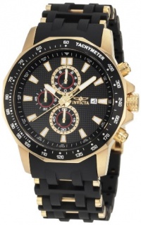 Invicta Men's 1931 Sea Spider Chronograph Black Dial Black Polyurethane Watch