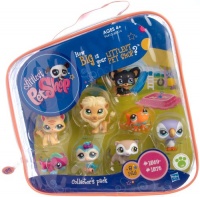 Littlest Pet Shop #2 Collectors Pack of 8 Pets Frog, Parrot, Owl, Lion, Gecko, Ferret, Dog Cat