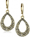 Kenneth Cole New York Gold Pave Oval Drop Earring