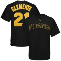 Roberto Clemente Black Pirates Prostyle Player T-shirt