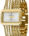 Anne Klein Women's 107208SVGB Diamond Accented Gold-Tone Bracelet Watch