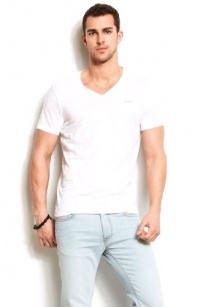 Armani Exchange Branded Slub V-Neck Tee