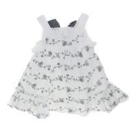 First Impressions 2 Piece, Baby Girl White Floral Sleeveless Dress, 3-6 Months