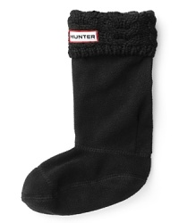 Line your essential Hunter wellies with these sumptuous fleece socks with chunky knit trim.