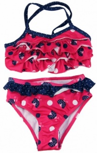 Pink Platinum Toddler Girls 2-4T Fushia Ladybugs Dot UV Ptotection Swim Set