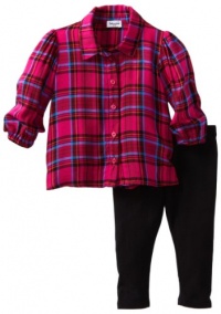 Splendid Littles Baby-girls Newborn Charlee Plaid Tunic Set, Raspberry, 18-24 Months