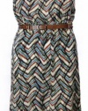 Calvin Klein Women's Belted Hi-Low Dress Multi Color