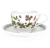 Portmeirion Botanic Garden Breakfast Cup and Saucer, Set of 6, Traditional Shape