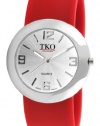 TKO ORLOGI Women's TK614-SRD Silver Slap Metal Red Watch