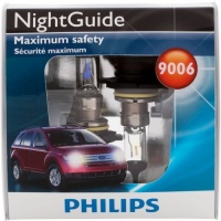 Philips 9006 NightGuide Headlight Bulbs (Low-Beam), Pack of 2