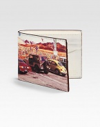 Beautifully artistic images of Venice Beach adorn this classic billfold wallet design crafted in coated leather.One billfold compartmentSix card slotsLeather4W x 4HImported