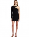 BCBGeneration Women's One Sleeve Cut Out Dress, Black, XX-Small