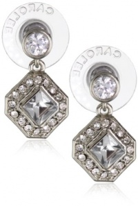 Carolee Crystal Basics Cubic Zirconia Small Double Drop Earrings