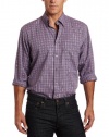 Van Heusen Men's CVC WF Windowpane Button Down Shirt