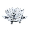 Waterlily Silver Crystal Candleholder By Swarovski - Large