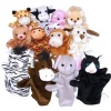 1 Dozen Velour Animal Hand Puppets