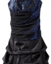 Ruby Rox Kids Girls 7-16 Sequin Pick-Up Dress, Black/Royal, 16