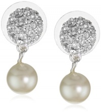 Carolee Pearl and Crystal Basics Drop Earrings