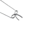 Sterling Silver .925 Bow Charm Pendant Chain Necklace. GIFT BOX INCLUDED