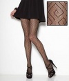 HUE Geo Swirl Net Tights, M/L, Espresso