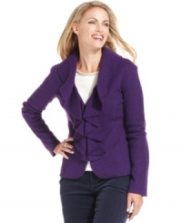 Charter Club's cozy wool blazer offers warmth and style on brisk days. Dress it up with a skirt, or keep it casual with corduorys.