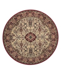 The Everest Collection by Couristan offers a super-dense weave and a soft luxurious finish. The collection's thick pile features ultra-fine detail and the heavy hand of a handmade area rug. The Ardebil Ivory Red rug features an elegantly classic design in rich browns and reds against an ivory ground.