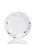 Wildflowers take off on glazed white porcelain, glowing as they tumble aimlessly around this Charter Club salad plate. A banded edge adds a classic touch to a pattern with modern spirit.