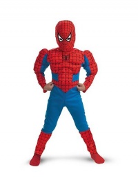 Child Marvel Deluxe Muscle Ches!t Spiderman Costume - Official Marvel Trademark Costume