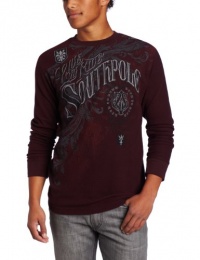 Southpole Men's Long Sleeve Fashion Thermal with Glitter Print Logo