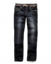 GUESS Kids Girls Big Girl Daredevil Skinny Jeans with Bel, DARK STONEWASH (16)